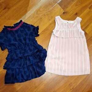 Girls' Navy and Pink Dresses